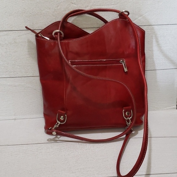 Florence red convertible shoulder/backpack bag main image 4